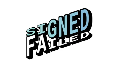 SIGNED vs FAILED, 3D Text Animation in Isometric View with Opposite Word Motion Stock Footage 314264017