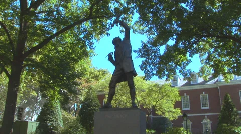 The Signer Statue Loop Stock Footage 38766399