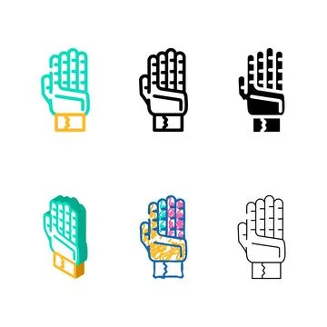 Signet accessory color icon range vector Stock Illustration