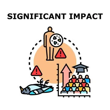 Significant impact concept on human global issues Stock Illustration