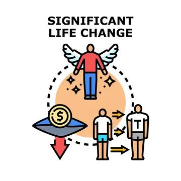 Significant life change conceptualizing personal development process Stock Illustration