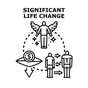 Significant life change conceptualizing personal development process Stock Illustration