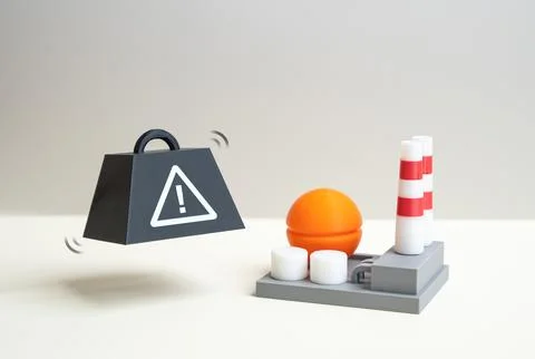 Significant problems in industry. Crisis and financial problems. Technologica 스톡 사진
