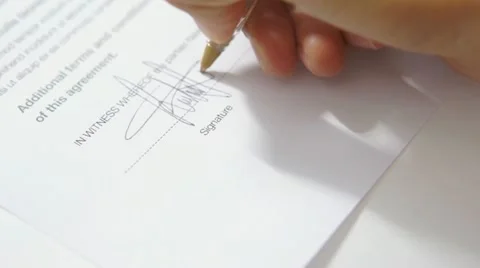 Signing an agreement Stock Footage 21799420