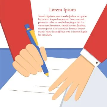 Signing of an agreement Stock Illustration