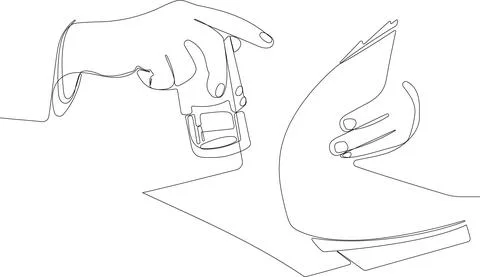 Signing the contract and stamp on the document Illustrazione stock
