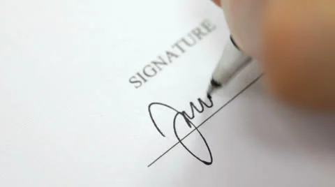 Signing contract Stock Footage 22693952