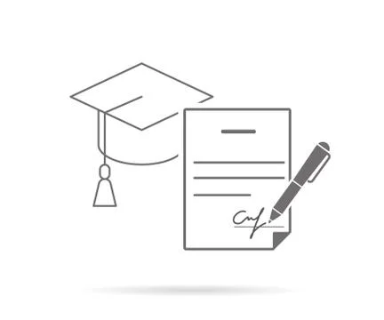 Signing contract Stock Illustration