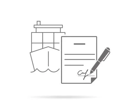 Signing contract Stock Illustration
