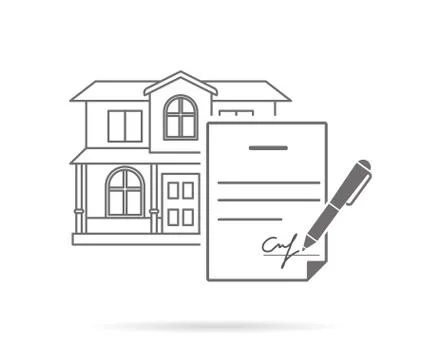 Signing contract Stock Illustration