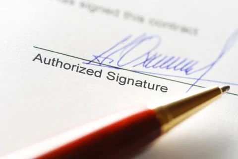 Signing a contract Stock Photos