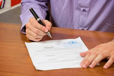 Signing of a contract. Stock Photos