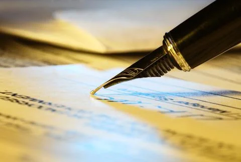 Signing contract Stock Photos