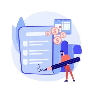 Signing contract vector concept metaphor Illustrazione stock