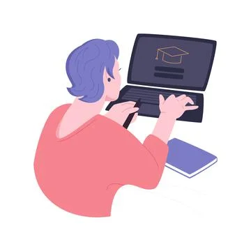 Signing up for a course isolated cartoon vector illustrations. Stockillustratie