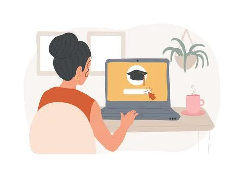 Signing up for a course isolated cartoon vector illustrations. Stockillustratie