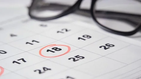Signing a day on the calendar Stock Footage 107794824