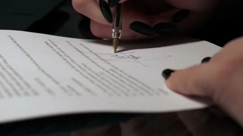 Signing Document 스톡 동영상 149244699