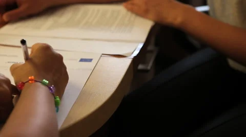 Signing documents Stock Footage 41680595