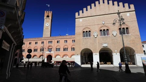 Signori square of Treviso Stock-Footage 85266855