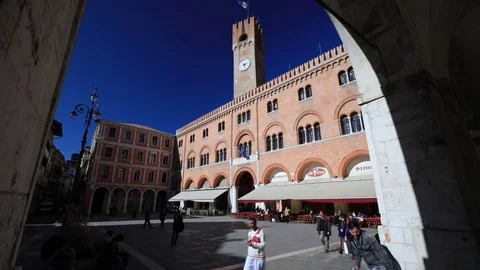 Signori square of Treviso Stock Footage 85269989