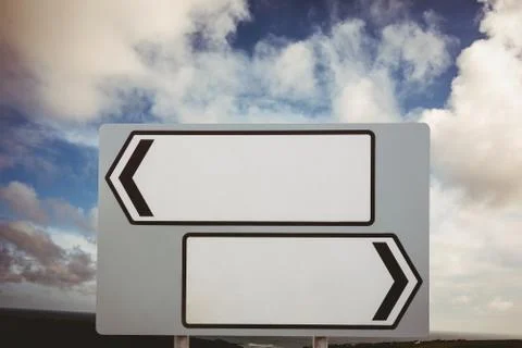Signpost arrows with copy space Stock Photos
