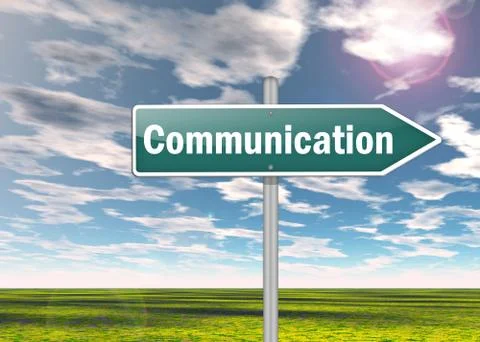 Signpost communication Illustrazione stock