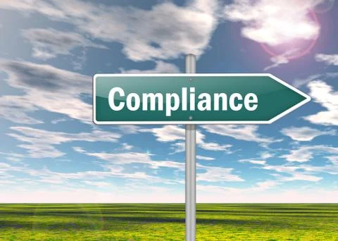 Signpost compliance Stock Illustration