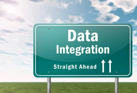 Signpost Data Integration Stock Illustration