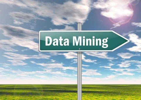 Signpost "data mining" 스톡 일러스트