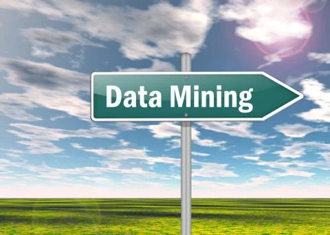 Signpost data mining Illustrazione stock