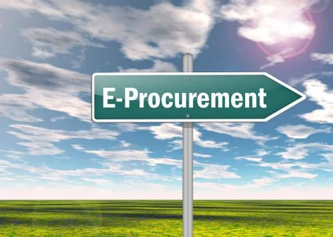 Signpost e-procurement Stock Illustration