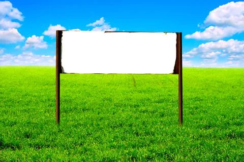 Signpost in the field Foto stock
