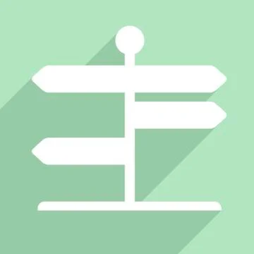 Signpost flat Stock Illustration