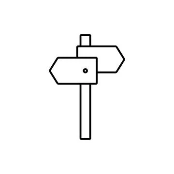 Signpost icon element of camping icon for mobile concept and web apps. Thin l Stock Illustration