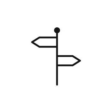 Signpost icon logo sign vector outline 스톡 일러스트