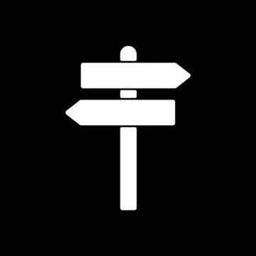 The signpost icon. Pointer symbol. Flat Stock Illustration