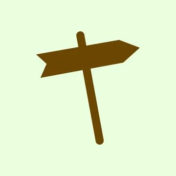 Signpost icon. Pointer symbol. Road sign. Flat design style eps 10. Stock Illustration