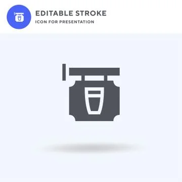 Signpost icon vector, filled flat sign, solid pictogram isolated on white, logo Stock Illustration