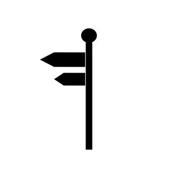 Signpost icon vector in modern black style Stock Illustration