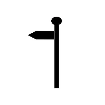 Signpost icon vector in modern black style Stock Illustration