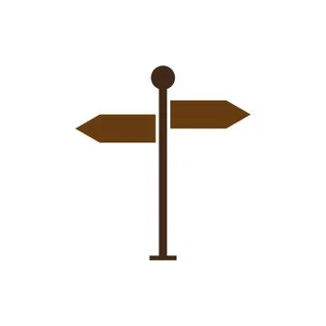 The signpost icon vector, solid illustration, pictogram isolated on white Stock Illustration