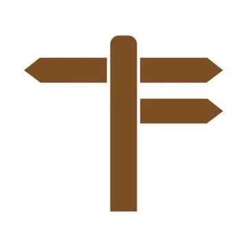 Signpost icon on white background. Stock Illustration
