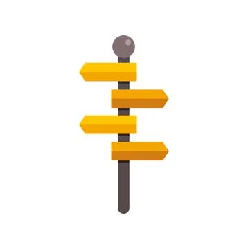 Signpost indicating multiple directions and decision making concepts Stock Illustration