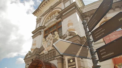 Signpost in Kazan Stock Footage 56892090