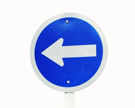Signpost to the left Stock Photos