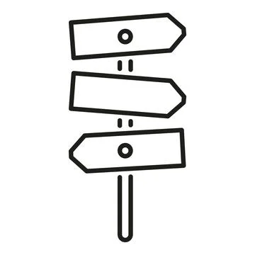 Signpost with multiple blank arrows pointing directions Illustrazione stock