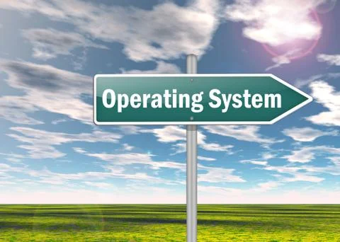Signpost operating system Stock Illustration