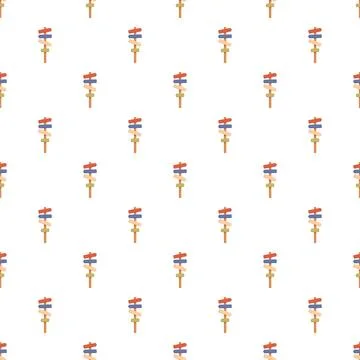 Signpost pattern offering multiple directions and choices Stock Illustration
