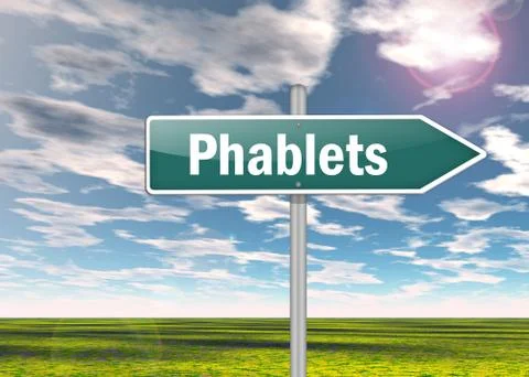 Signpost "phablets" Illustrazione stock